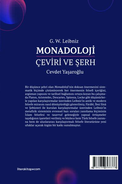 Monadoloji: Türkçe Çeviri ve Düşünürler Arası Kavramsal Karşılaştırma Şerhi